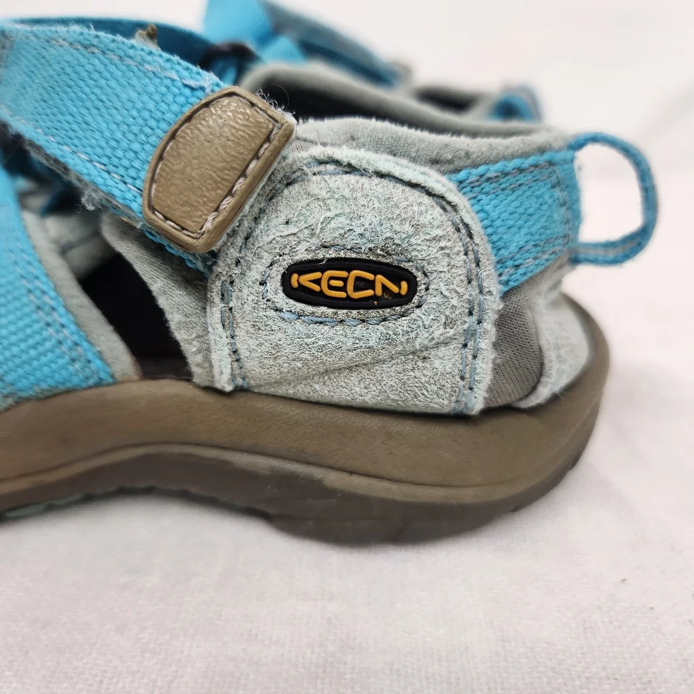 Keens Newport H2 Kids 12 Youth Gray Blue Sandals Waterproof